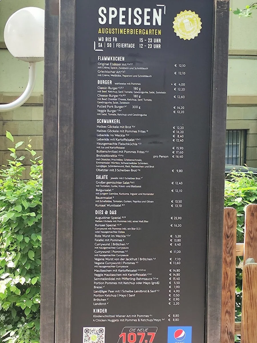 Augustiner Biergarten & Eventlocation Stuttgart – Speisekarte in Stuttgart, Baden-Württemberg