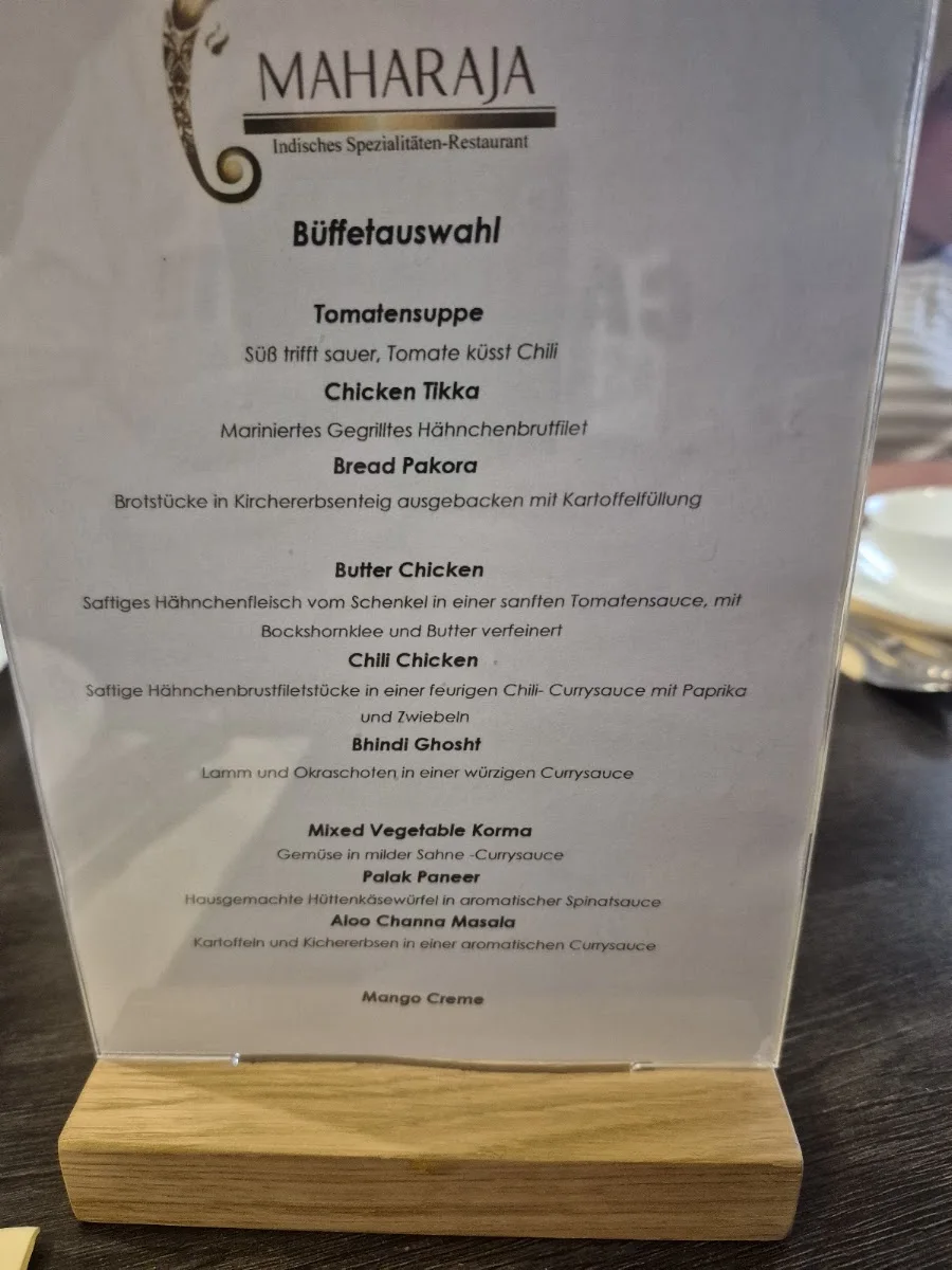 Maharaja Indisches Spezialitäten-Restaurant – Speisekarte in Neustadt an der Weinstraße, Rheinland-Pfalz