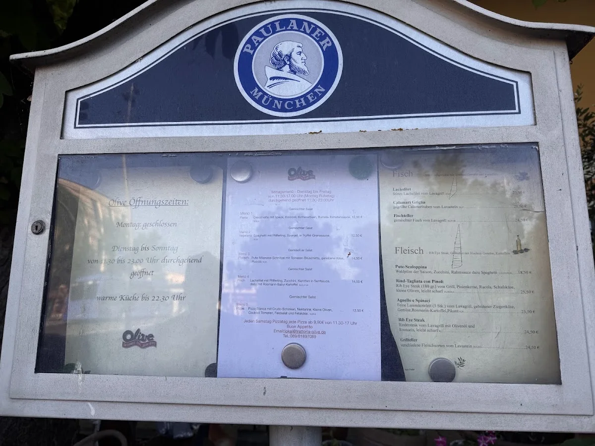 Trattoria Olive – Speisekarte in München, Bayern