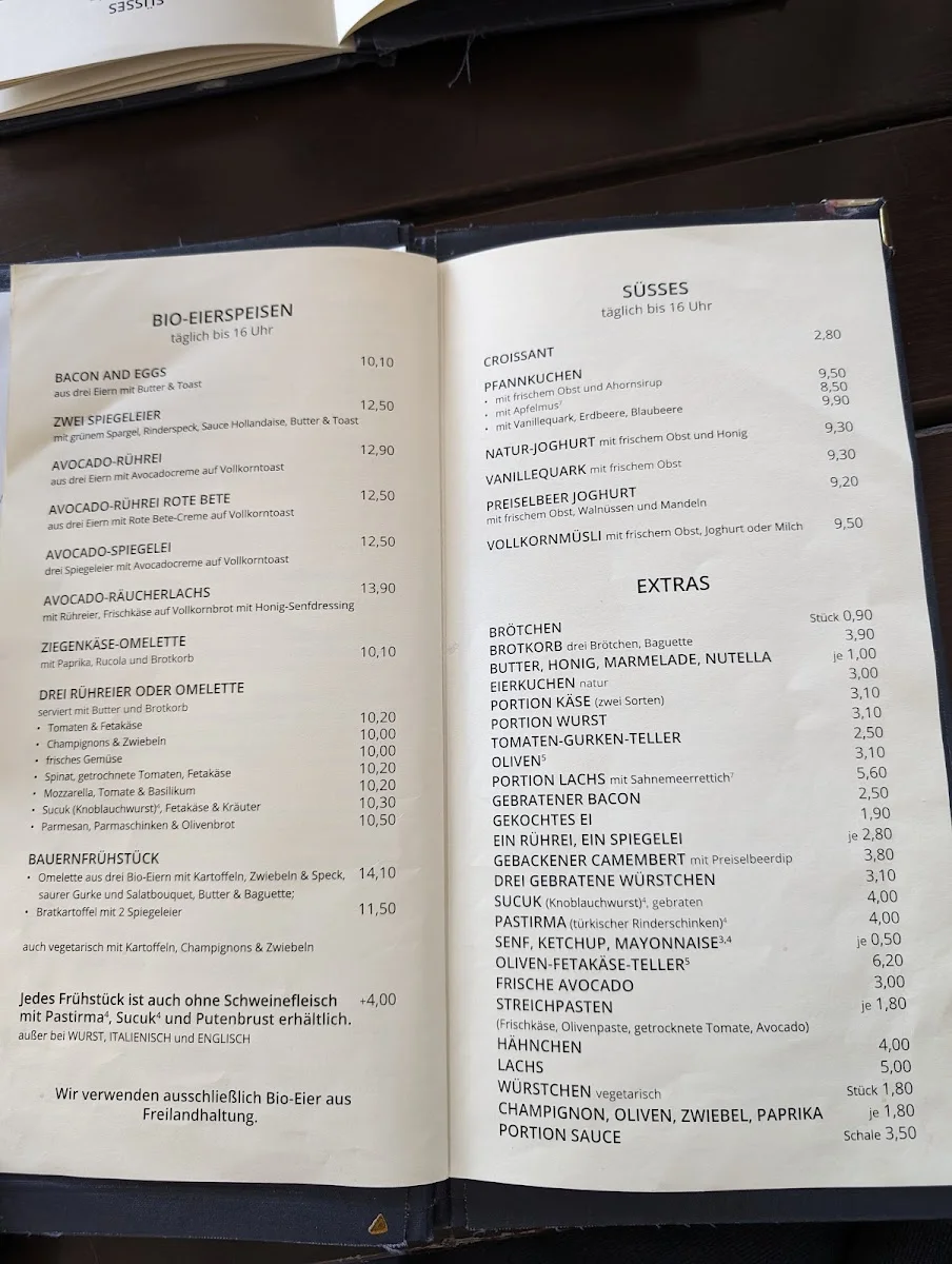 Mokkabar – Speisekarte in Berlin