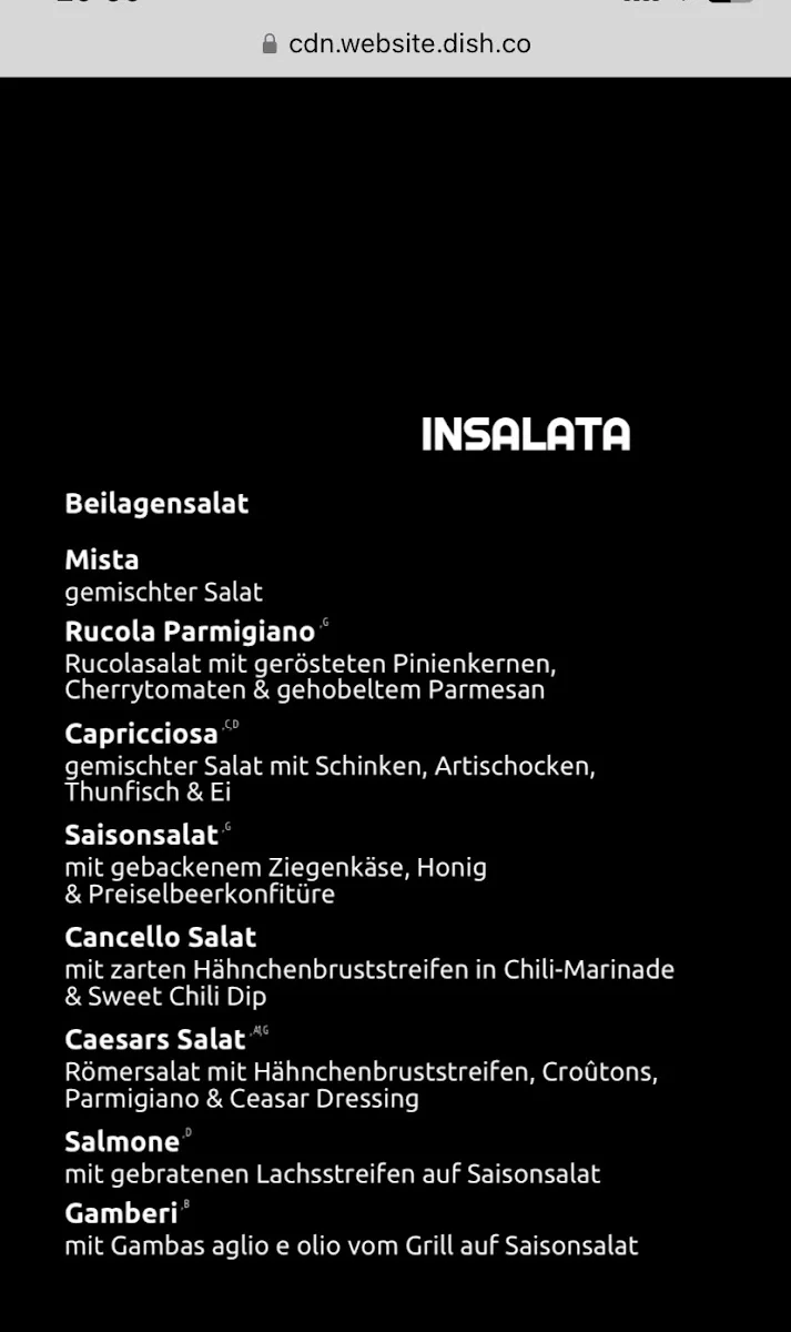 Il Cancello – Speisekarte in Köln, Nordrhein-Westfalen
