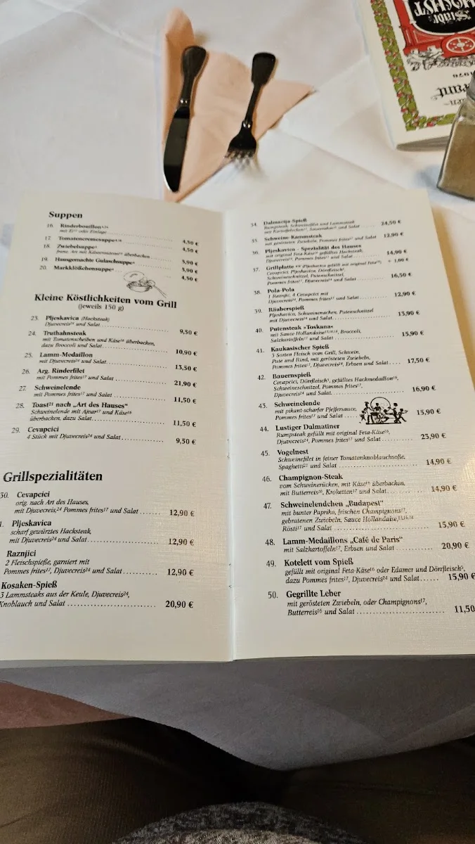 Spezialitäten-Restaurant Stadt-Höchst – Speisekarte in Frankfurt am Main, Hessen