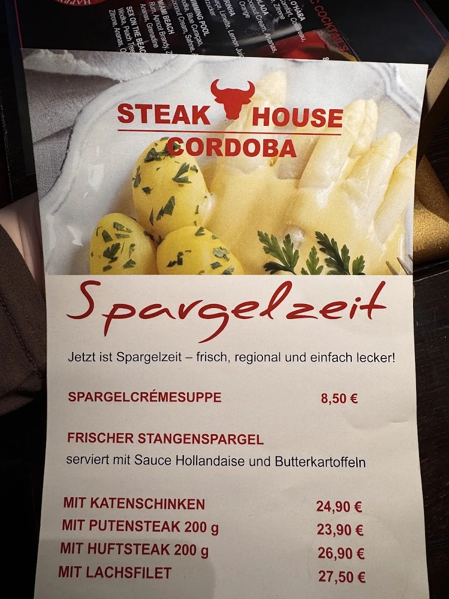 Cordoba – Speisekarte in Hamburg