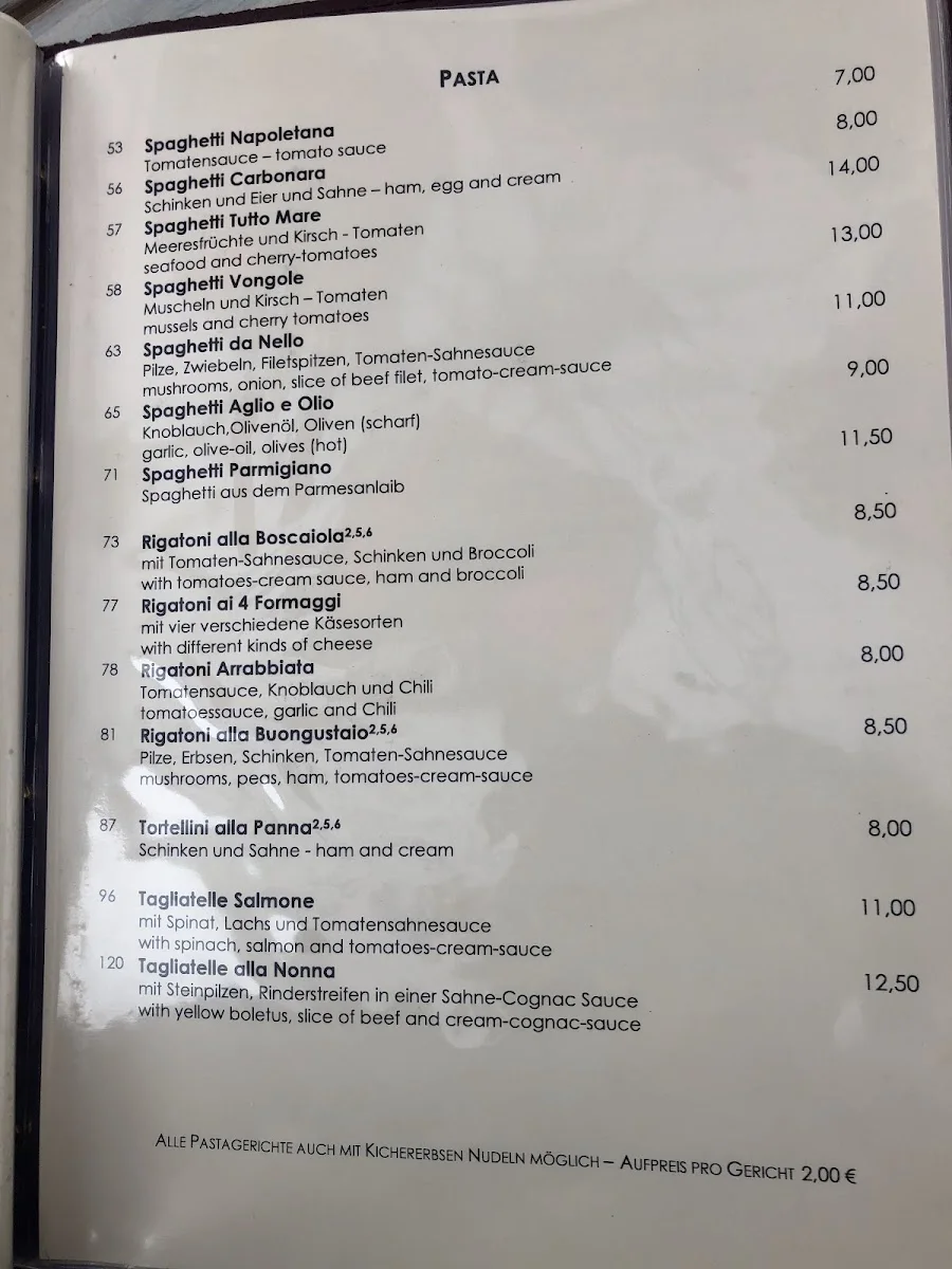 Da Nello – Speisekarte in Stuttgart Feuerbach, Baden-Württemberg