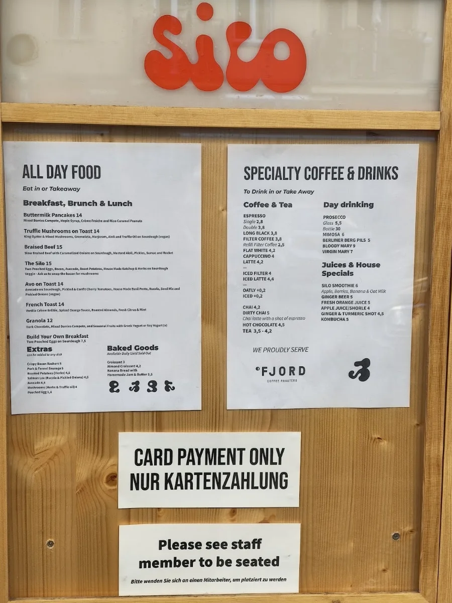 Silo Coffee – Speisekarte in Berlin