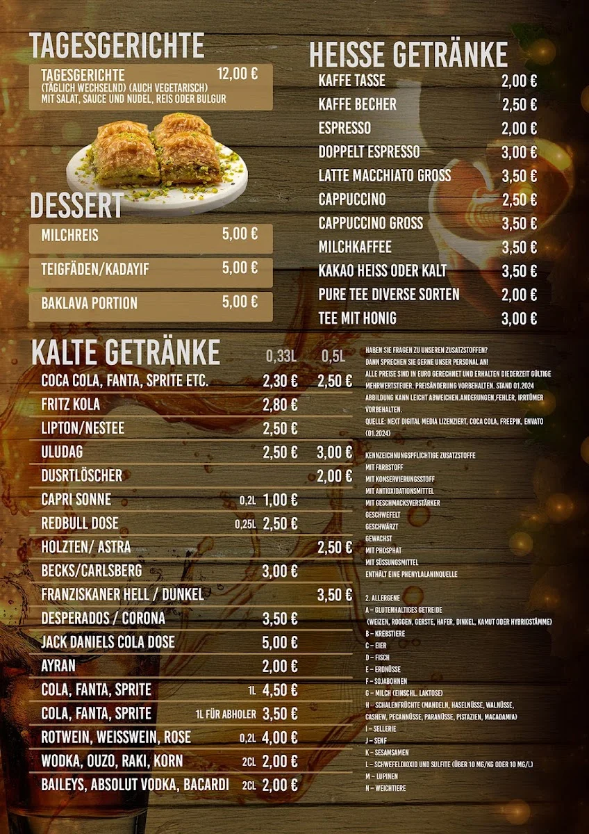 Döner Pavillon – Speisekarte in Hamburg