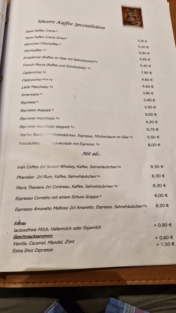 Cafe Baier – Speisekarte in Berlin