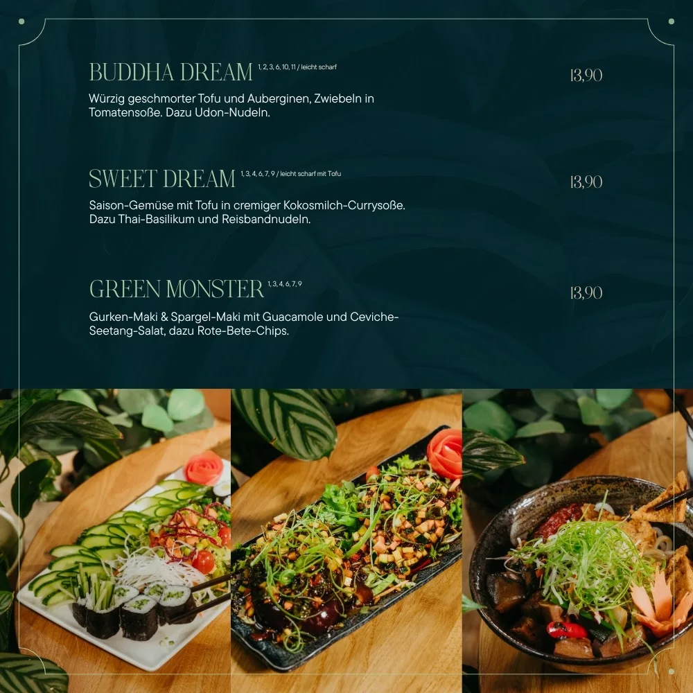Chay Veganrestaurant – Speisekarte in Hamburg