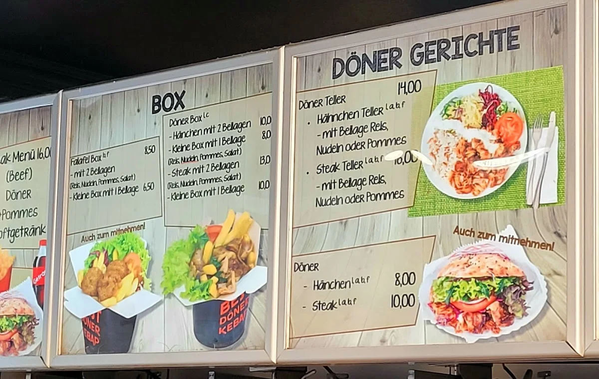 Best Döner & Falafel – Speisekarte in München, Bayern