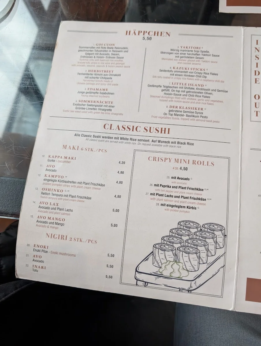 Secret Garden | Vegan Sushi – Speisekarte in Berlin