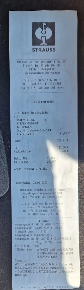 STRAUSS WORKWEARSTORE Oberhausen – Fachhandel für Arbeitsbekleidung in Oberhausen, Nordrhein-Westfalen