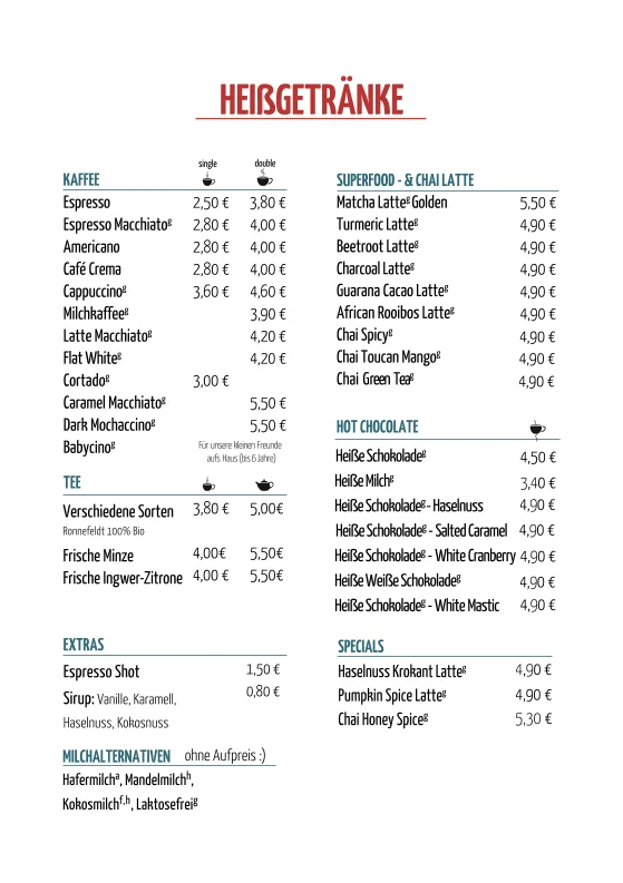 Copper Bay Superfood & Coffee – Speisekarte in Frankfurt am Main, Hessen