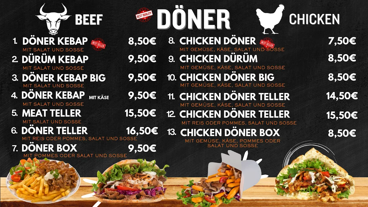 Meat Kebap Döner – Speisekarte in Berlin