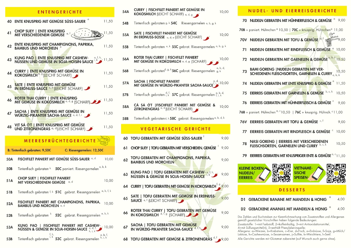 GINSENG - Asiatische Spezialitäten – Speisekarte in Augsburg, Bayern