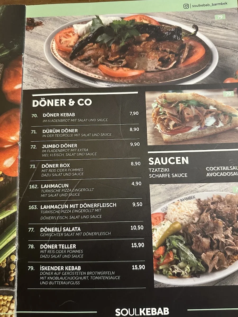Soulkebab – Speisekarte in Hamburg