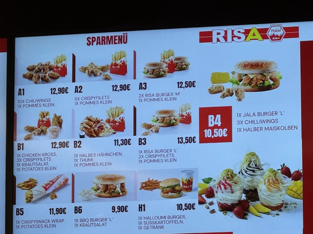 Risa Chicken – Speisekarte in Berlin