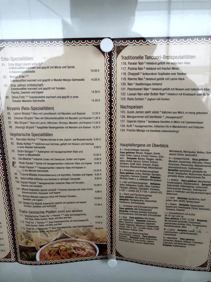 Indisches Restaurant Shiva – Speisekarte in Kirchheim bei München, Bayern
