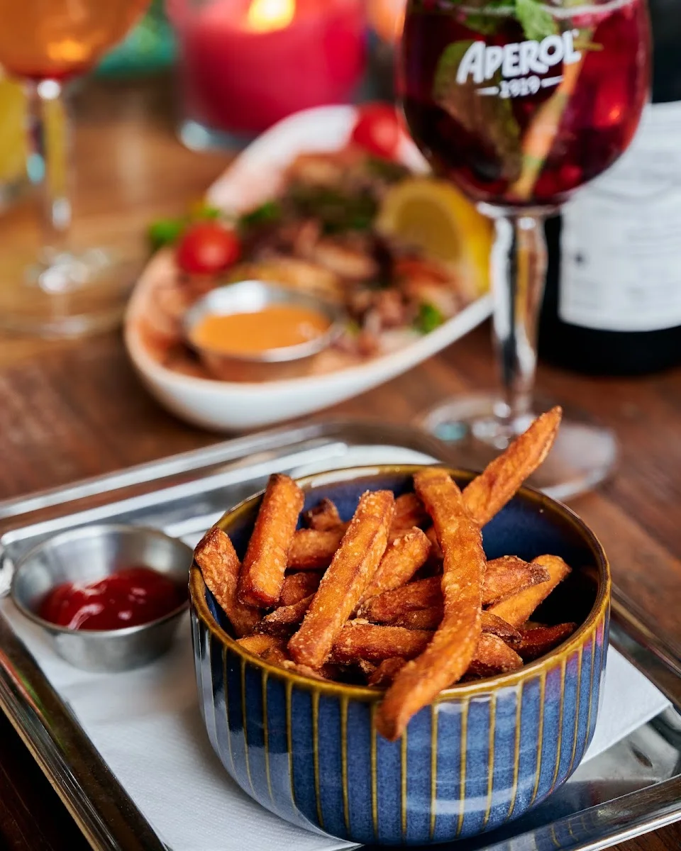 Restaurant Eschenheimer Turm – Frittierte Süßkartoffel in Frankfurt am Main, Hessen