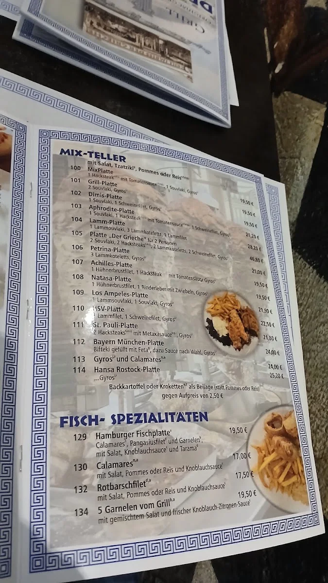 Grill & Imbiss Der Grieche – Speisekarte in Hamburg