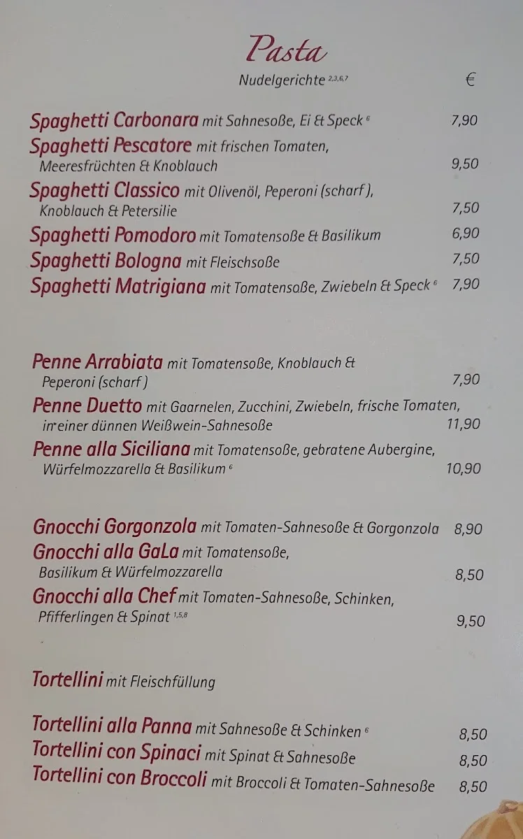 Ristorante Vivaldi, Euskirchen – Speisekarte in Euskirchen, Nordrhein-Westfalen