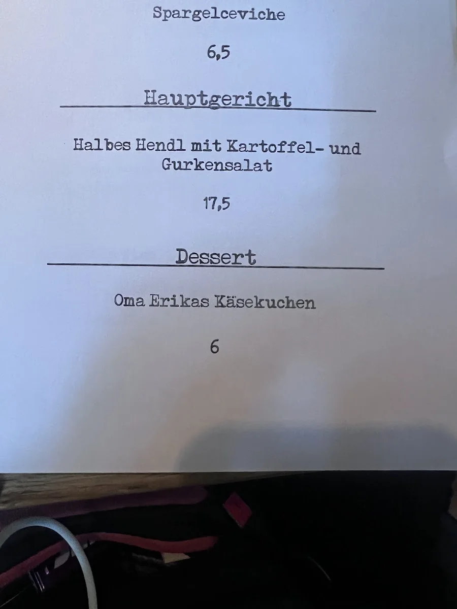 Peter Schlemihl – Speisekarte in Berlin