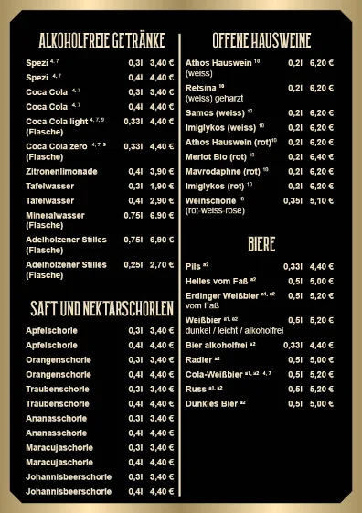Taverna Kreta Meer München – Speisekarte in München, Bayern