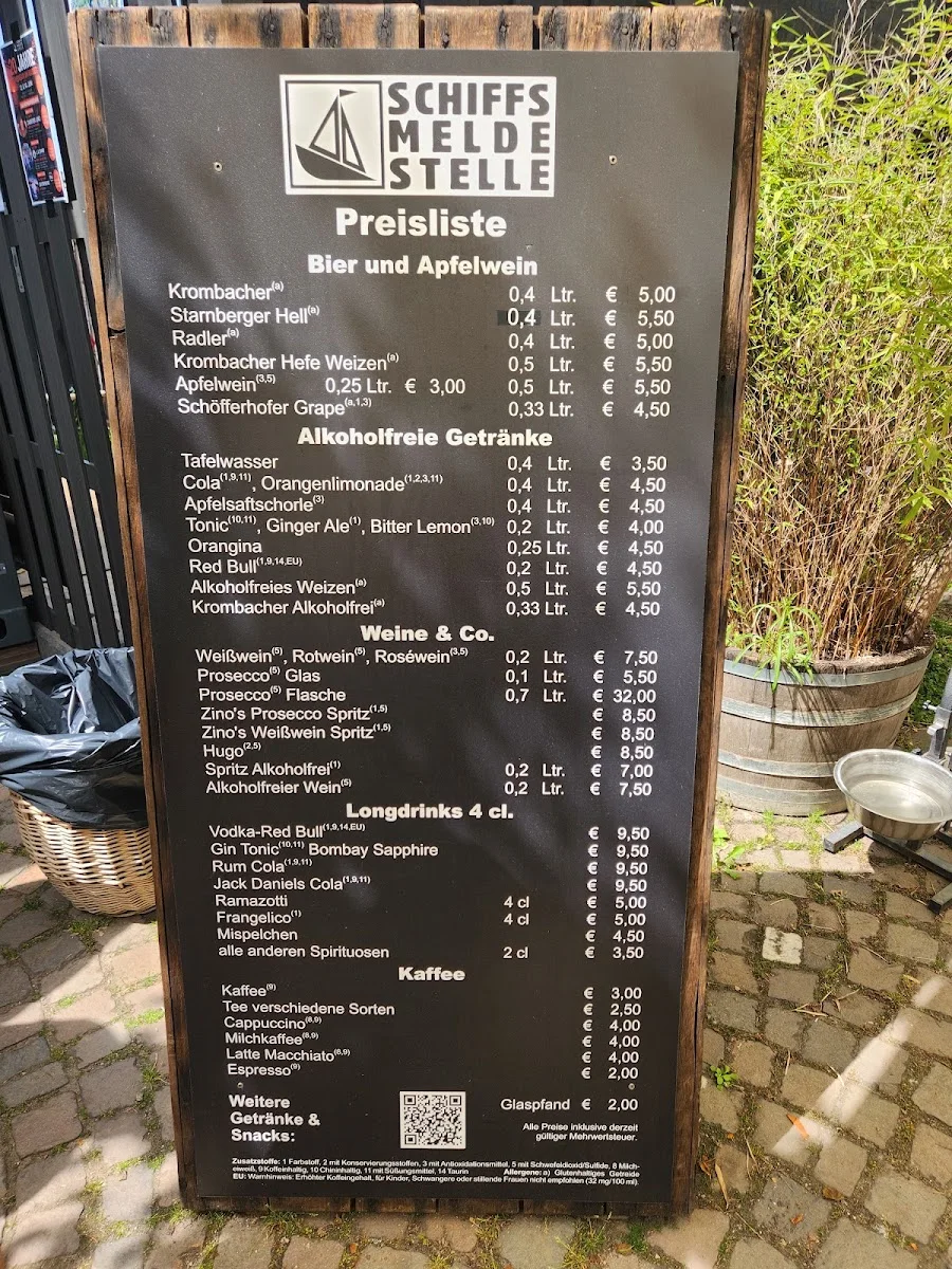 Alte Schiffsmeldestelle – Speisekarte in Frankfurt am Main, Hessen