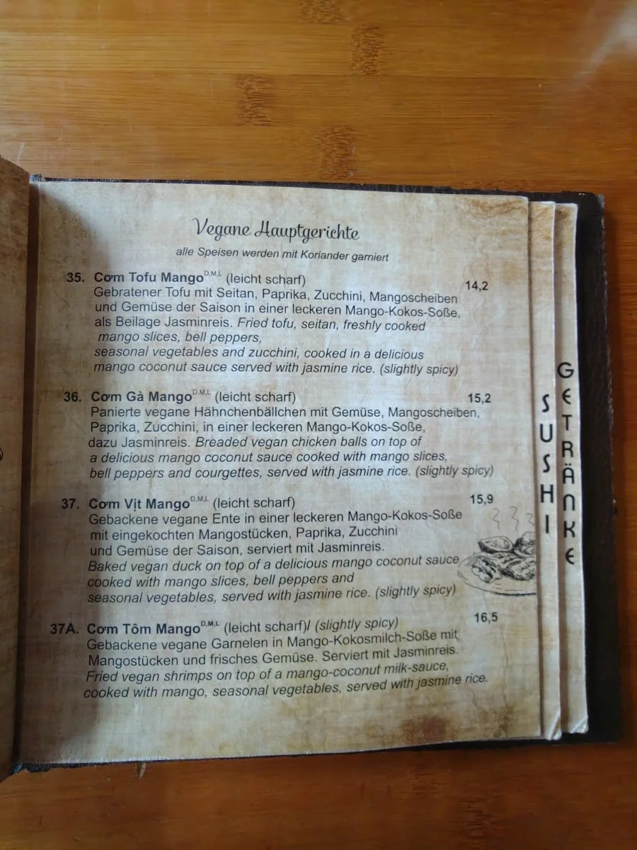 MOM’S Creation – Speisekarte in Berlin