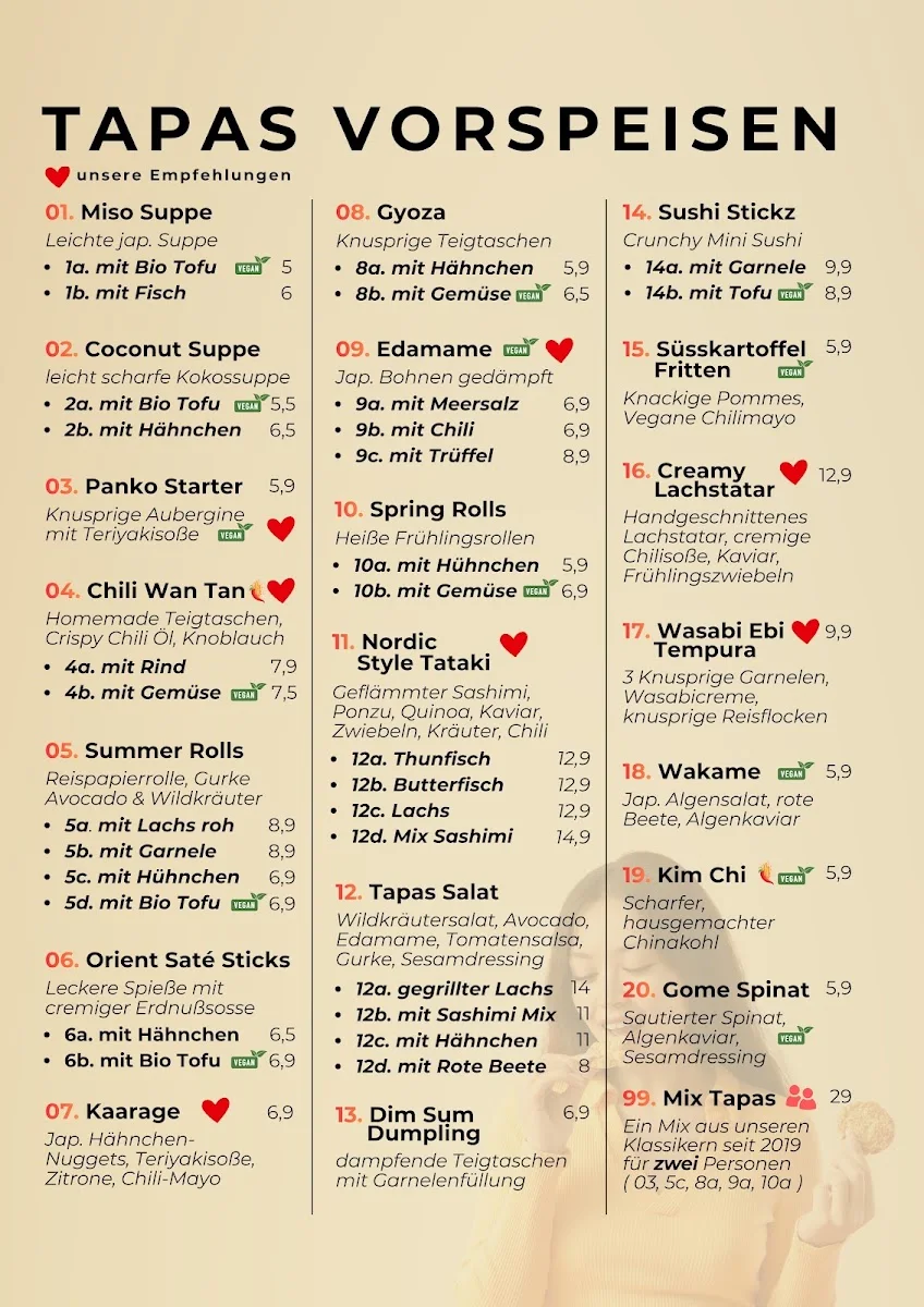 UMI x Gendai No Kaishaku Restaurant – Speisekarte in Berlin