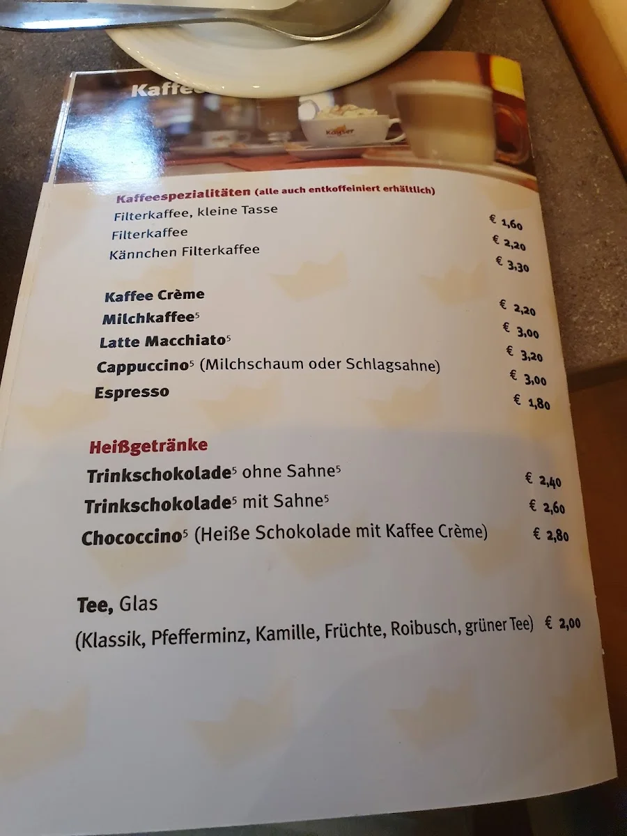 Bäckerei & Konditorei Kayser GmbH – Speisekarte in Pulheim, Nordrhein-Westfalen