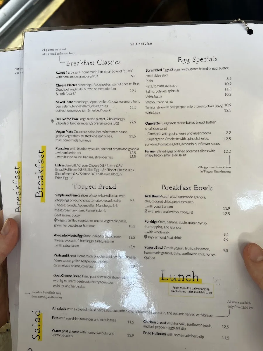 Café Nah am Wasser – Speisekarte in Berlin