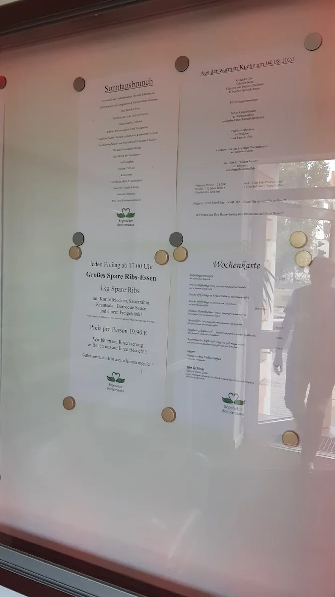 Restaurant Köpenicker Seeterrassen – Speisekarte in Berlin