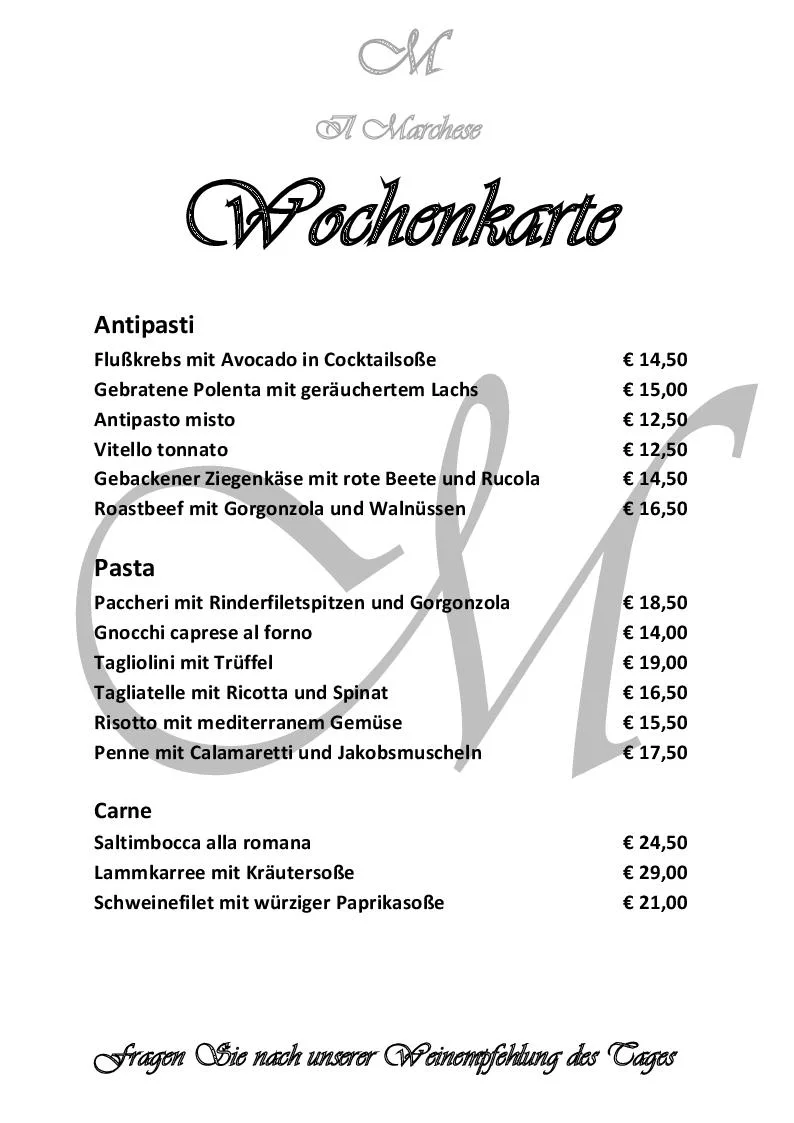 Restaurant IL Marchese – Speisekarte in Dormagen, Nordrhein-Westfalen