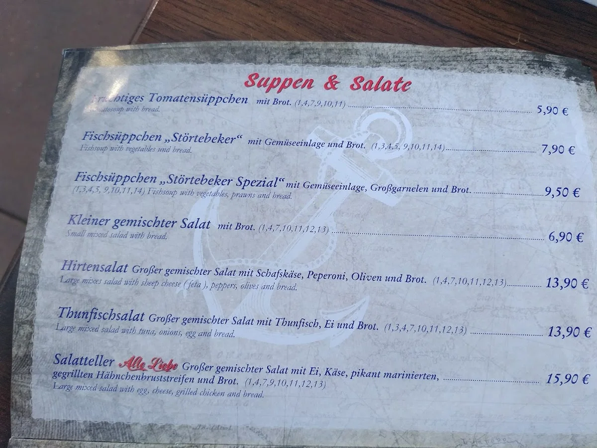 Alte Liebe Restaurantschiff – Speisekarte in Berlin