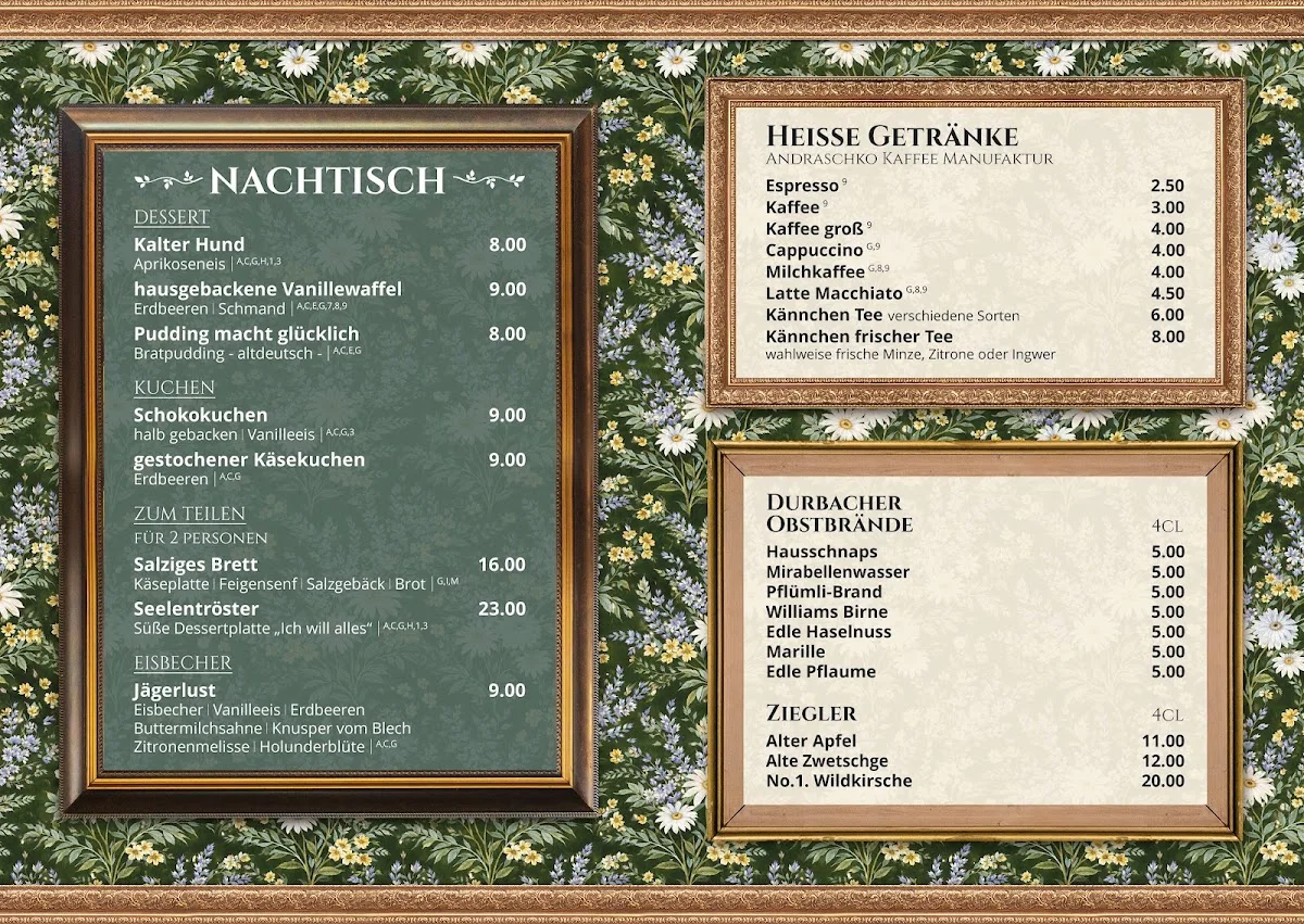 Jäger & Lustig – Speisekarte in Berlin
