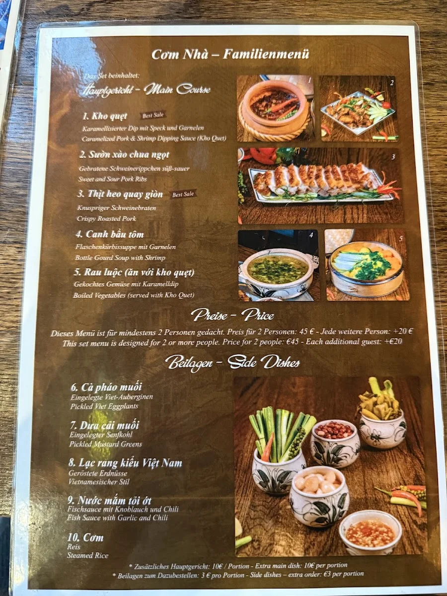 NAMPAN – Speisekarte in Berlin