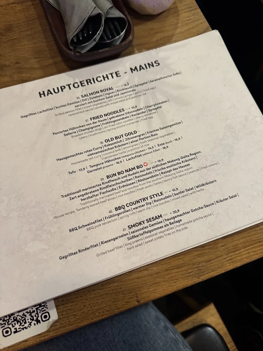 Gotcha – Speisekarte in Berlin