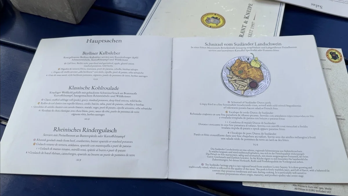 Ständige Vertretung – Speisekarte in Berlin