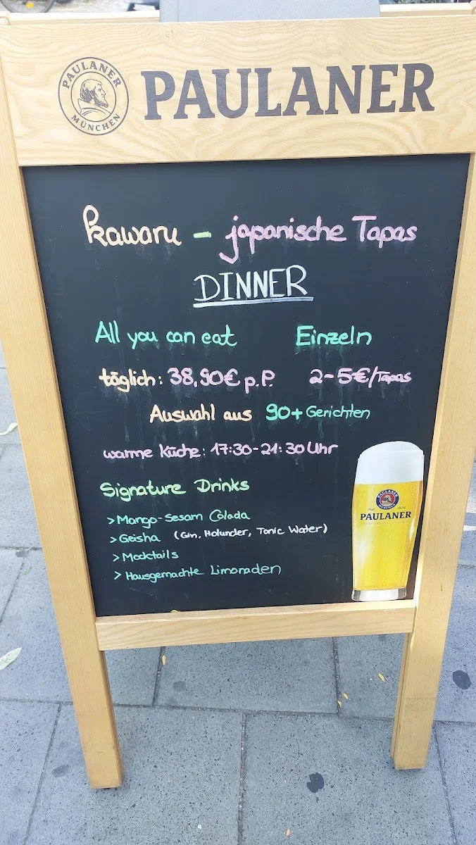 Kawaru - Japanische Tapas – Speisekarte in München, Bayern