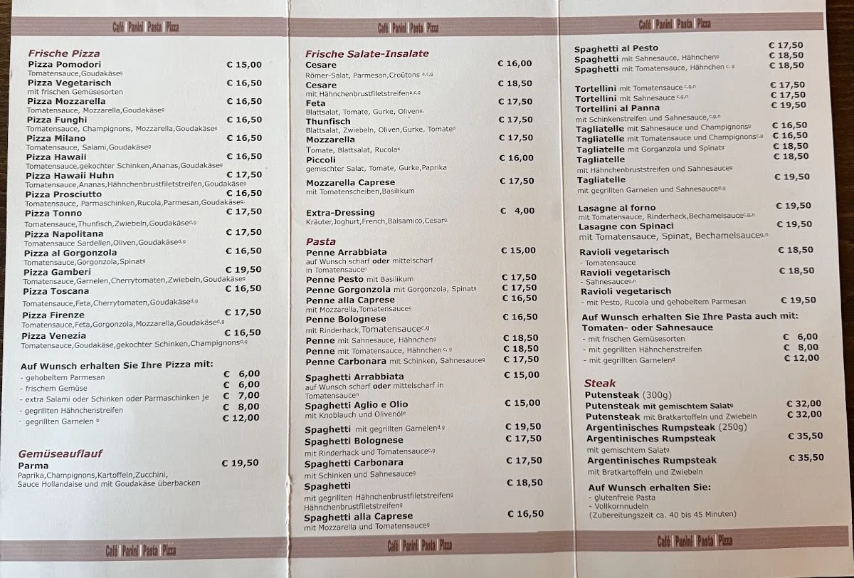 piccoli pasti – Speisekarte in Hamburg