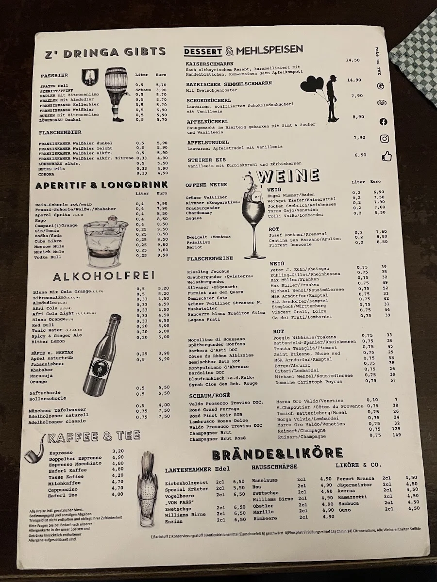 Zum Dürnbräu – Speisekarte in München, Bayern