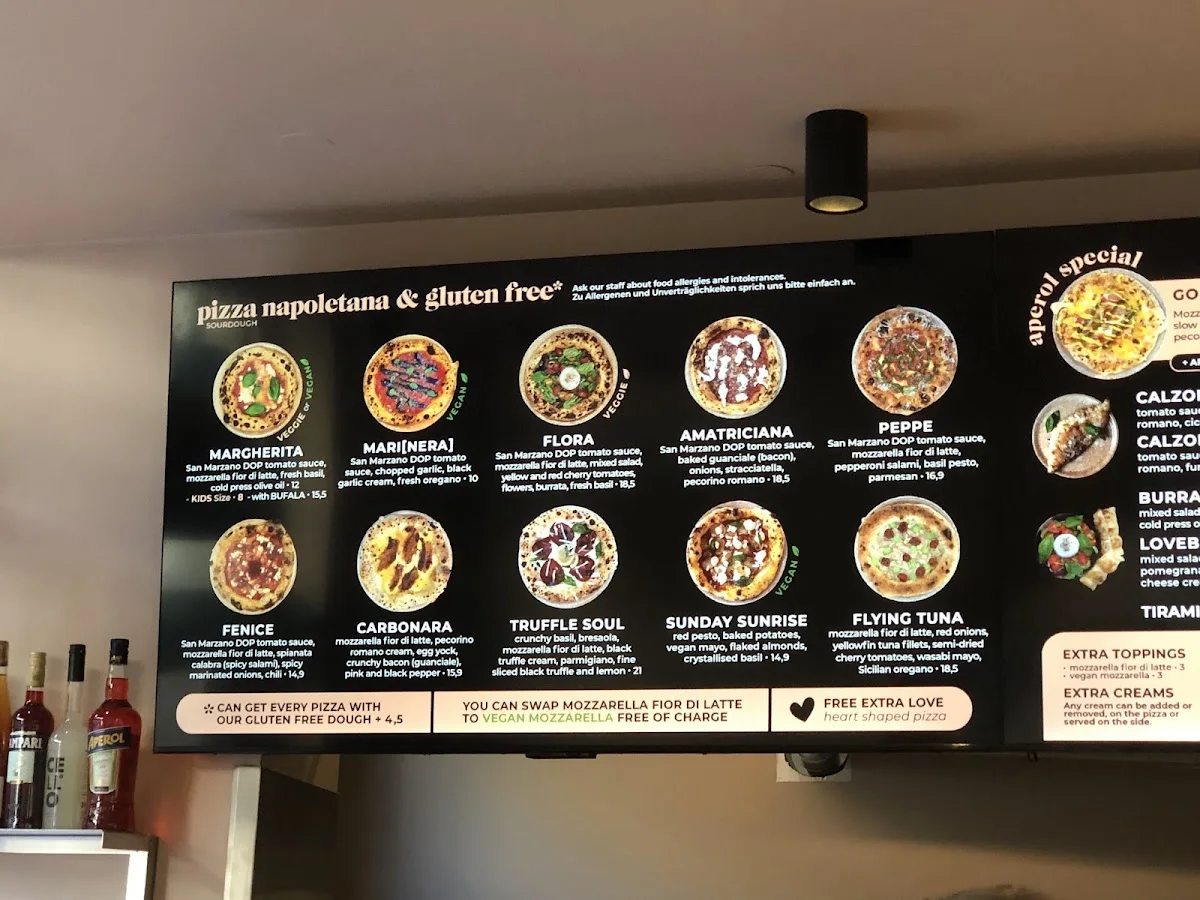 Lovebirds - Contemporary Pizza – Speisekarte in Berlin