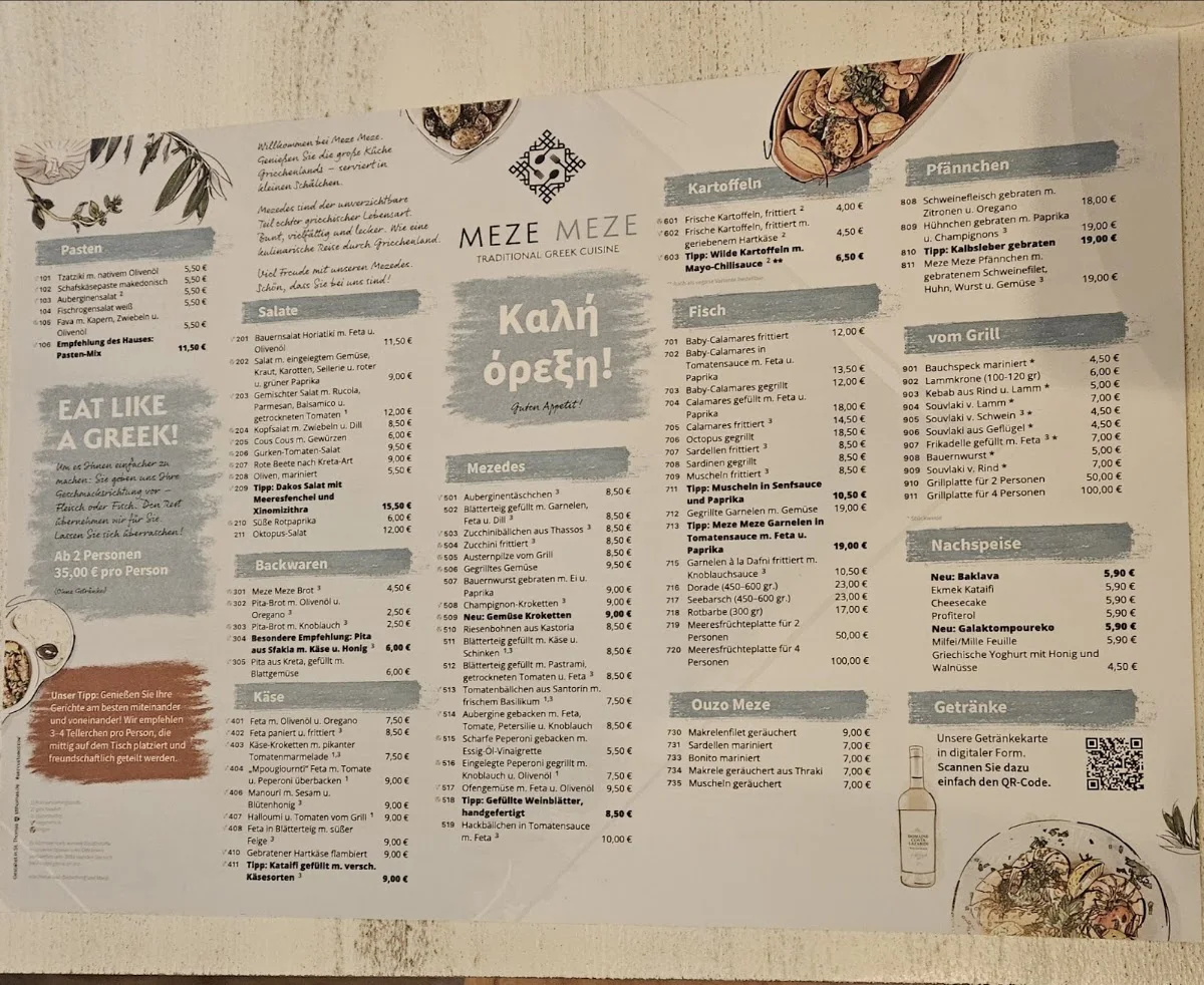 Meze Meze Taverna – Speisekarte in Stuttgart, Baden-Württemberg