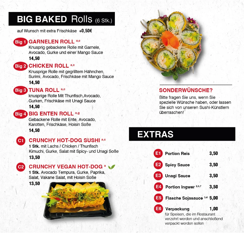 Sushi Berlin – Speisekarte in Hannover, Niedersachsen