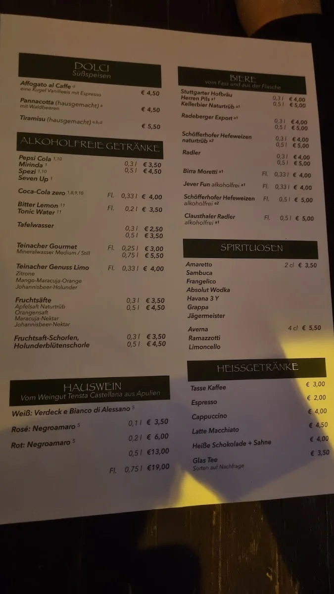 Il Pomodoro Stuttgart Mitte – Speisekarte in Stuttgart, Baden-Württemberg