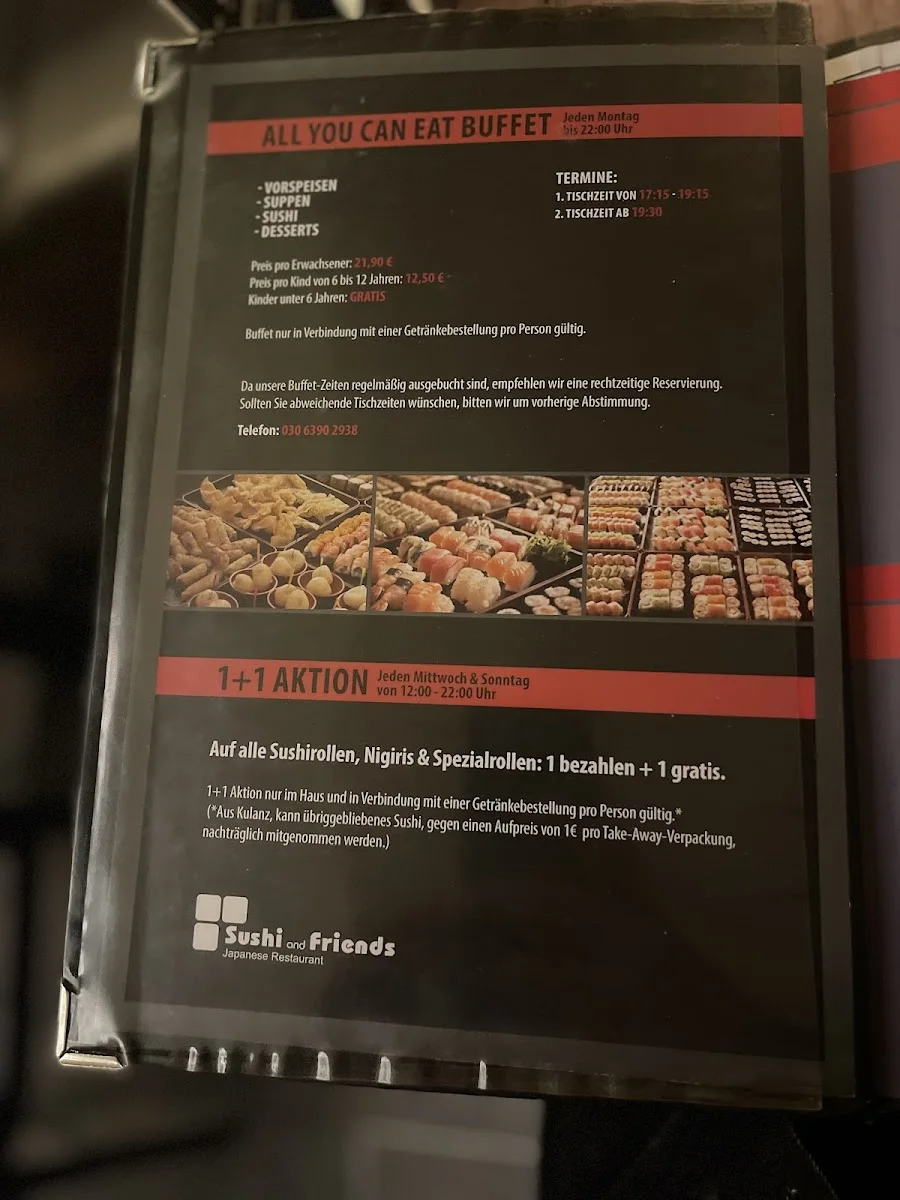 Sushi and Friends – Speisekarte in Berlin