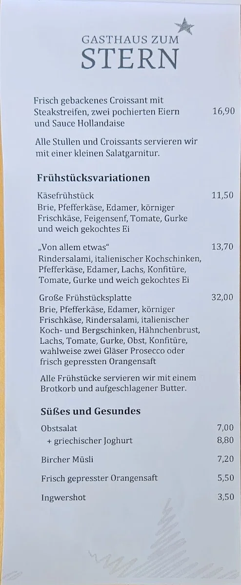 Gasthaus Zum Stern – Speisekarte in Offenbach am Main, Hessen