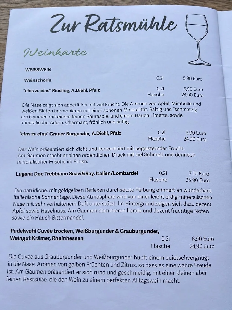 Zur Ratsmühle – Speisekarte in Hamburg