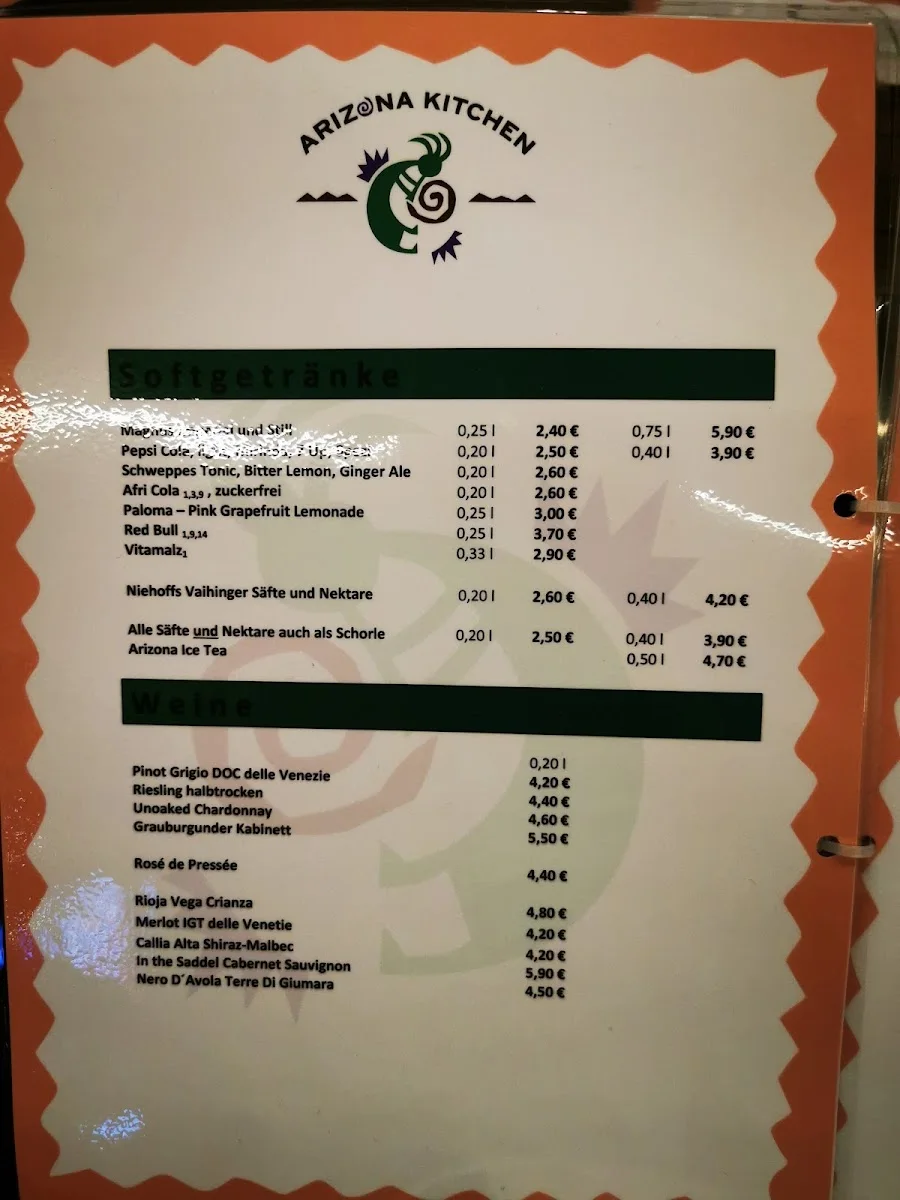 Arizona Kitchen – Speisekarte in Norderstedt, Schleswig-Holstein
