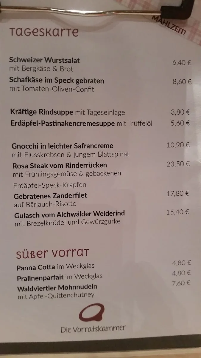 Die Vorratskammer – Speisekarte in Waiblingen, Baden-Württemberg